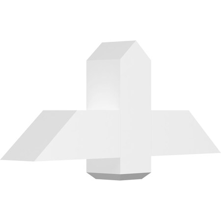 Ekena Millwork Eugene Architectural Grade PVC Gable Bracket, 36"W x 15"H x 6"D x 6"F, 10/12 Pitch GBP036X15X0606EUG00